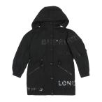 ショッピングバーバリー バーバリー ホースフェリー プリント フーデッド コート 8029469 レディース ブラック BURBERRY 中古 【アパレル・小物】