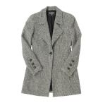 ショッピングシャネル シャネル ウール ロング ジャケット レディース ブラック ホワイト CHANEL 中古 【アパレル・小物】