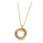 カルティエ トリニティ ネックレス B7224817 Au750 (K18YG K18WG K18PG) レディース CARTIER [美品] 中古 【ジュエリー】