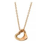 ティファニー オープンンハート ネックレス AU750 (K18PG) レディース TIFFANY&Co. [美品] 中古 【ジュエリー】