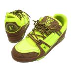 ルイヴィトン トレイナー ライン スニーカー モノグラム メンズ ライムイエロー ブラウン LOUIS VUITTON 中古 【アパレル・小物】