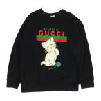 グッチ キャット エンブロイダリー トレーナー 617964 メンズ ブラック GUCCI 中古 【アパレル・小物】