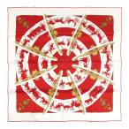 エルメス カレ 70 Paris Qui Roule 車輪でめぐるパリ ユニセックス ホワイト レッド HERMES [美品] 中古 【アパレル・小物】