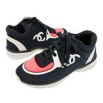 シャネル ココマーク ファブリック スニーカー G34765 レディース ブラック ピンク CHANEL 中古 【アパレル・小物】