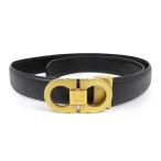 フェラガモ ガンチーニ ベルト メタル レザー ユニセックス ブラック Salvatore Ferragamo 中古 【アパレル・小物】