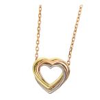 カルティエ トリニティ ハート ネックレス 750 (K18YG K18WG K18PG) レディース CARTIER [美品] 中古 【ジュエリー】