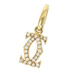 カルティエ 2C ダイヤモンド チャーム 750 (K18YG) レディース CARTIER [美品] 中古 【ジュエリー】