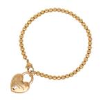 ティファニー ハートロック ビーズブレスレット #16.5 750 (K18PG) レディース TIFFANY&amp;Co. [美品] 中古 【ジュエリー】