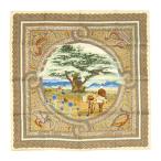  Hermes Calle 90 SOUS LE CEDREhimalaya криптомерия. внизу . унисекс бежевый HERMES [ прекрасный товар ] б/у [ одежда * мелкие вещи ]