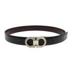  Ferragamo двойной gun chi-ni кожа двусторонний ремень мужской черный Brown Salvatore Ferragamo б/у [ одежда * мелкие вещи ]