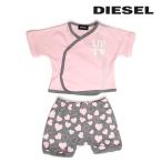 ディーゼルキッズ DIESEL KID 上下セット ベビー ガール グリッターラメプリント 半袖トップス ウエストゴムハート柄パンツ SAMI-NB-SET