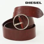 ディーゼル DIESEL レザーベルト レディース 牛革 本革 ラウンドシングルピンバックル B-DISK II