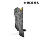 ディーゼル DIESEL レザーロングブーツ 靴 レディース ウエスタン調 ウェッジソール D-WEST HB