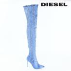 ディーゼル DIESEL ハイヒールニーハイブーツ 靴 レディース ウォッシュ加工 ストレッチデニム D-YUCCA-OTK
