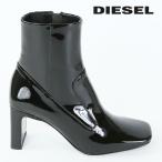 ディーゼル DIESEL パテントレザーアンクルブーツ 靴 レディース 牛革 本革 サイドジップアップ D-MILLENIA