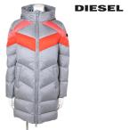 ショッピングdiesel ディーゼル DIESEL リアルダウンジャケット レディース 配色切替 ミドル丈 フーデッドダウンコート W-PATLONG-NEW