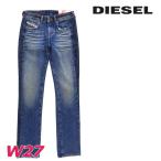 ディーゼル DIESEL ジーンズ デニム パンツ レディース ヴィンテージダメージ加工 サイド切替 スリム ストレート 2002-SP