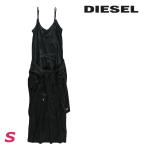 ショッピングdiesel ディーゼル DIESEL キャミソールワンピースドレス レディース フェイクシャツディテール シルク混 サテン ノースリーブ D-GAIAL