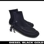 ディーゼルブラックゴールド DIESEL BLACK GOLD ヌバックレザーショートブーツ 靴 メンズ ステッチワーク モカシン FW18-FS-1
