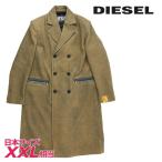 ショッピングdiesel ディーゼル DIESEL チェスターコート メンズ ワンポイントロゴラベル ジップポケット ウール混 ロングコート W-OUT-NEW