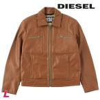 ディーゼル DIESEL レザージャケット メンズ 牛革 本革 オーバルDジッププル ジップアップ L-CALE