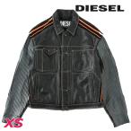 ショッピングdiesel ディーゼル DIESEL レザージャケット メンズ 牛革 本革 コーティング加工ニット デニム 切替 L-BAS