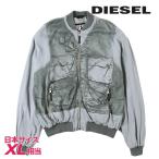 ショッピングdiesel ディーゼル DIESEL ボンバージャケット メンズ ベスト風デジタルプリント トロンプルイユ オーバーダイ加工 J-CORIN