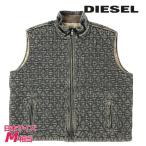ディーゼル DIESEL ジップアップデニムベスト メンズ ヴィンテージウォッシュ加工 中綿キルティング D-KUR-FS