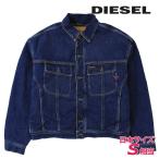 ディーゼル DIESEL デニムジャケット メンズ ワンポイントDロゴ オーバーサイズ ニット裏地 D-LILLO-Q