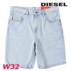 ディーゼル DIESEL デニムショートパンツ ハーフパンツ メンズ ヴィンテージウォッシュ加工 ワンポイント刺繍ロゴ D-STRUKT-SHORT