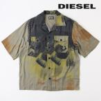 ショッピングdiesel ディーゼル DIESEL 半袖オープンカラーシャツ メンズ 総柄 ロゴパッチ ボウリングシャツ S-WOLF-ALL
