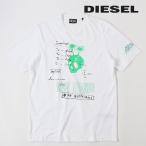 ディーゼル DIESEL 半袖Tシャツ カットソー メンズ フロントプリント ラウンドネック コットン T-JUST-B61