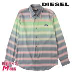 ショッピングdiesel ディーゼル DIESEL 長袖シャツ メンズ オーバルD刺繍ロゴパッチ グラデーションボーダー S-TUCKER-STRIPE