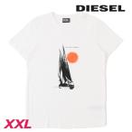ディーゼル DIESEL 半袖Tシャツ カットソー メンズ ウォッシュ加工 プリント スリムフィット T-INY-C2
