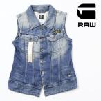 ショッピングkitson ジースターロウ G-Star RAW デニムベスト レディース kitson キットソン コラボ ウォッシュ加工 ノースリーブデニムジャケット KITSON ARC JKT S/LESS