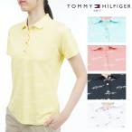 ショッピングtwice クリアランス50%OFF ロゴモノグラム ポロシャツ レディース トミーヒルフィガー THLA325 ゴルフウェア ウエア ウェアー トップス シャツ 半袖