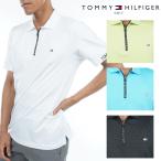 ショッピングtwice クリアランス50%OFF ＴＨキューブエンボス ジップアップシャツ メンズ トミーヒルフィガー THMA343 ゴルフウェア ウエア ウェアー トップス シャツ 半袖