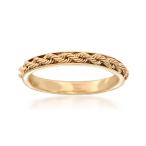 Ross-Simons Italian 14kt Yellow Gold Rope Design Ring