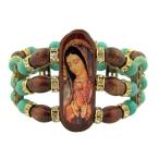 Yahoo! Yahoo!ショッピング(ヤフー ショッピング)Our Lady of Guadalupe with Divine Mercy Epoxy Icon on Wood Bead Stretc