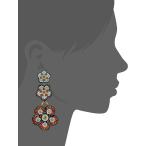 Miguel Ases Blue Quartz Three-Flower Drop Earrings