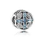 PANDORA Charm Patterns of Frost with Moonlight Blue s, Sky Blue s