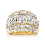 Ross-Simons 2.00 ct. t.w. Baguette and Round Diamond Multi-Row Ring in