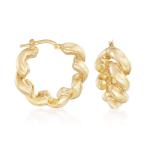 Ross-Simons Italian 18kt Yellow Gold San Marco-Style Hoop Earrings