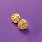 Ross-Simons Italian 14kt Yellow Gold Roped Knot Stud Earrings