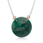 Ross-Simons 20.00 Carat Emerald Pendant Necklace in 14kt Yellow Gold a