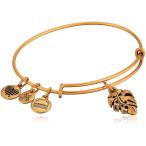 Alex and Ani Women's Palm Leaf Charm Bangle Bracelet, Rafaelian Gold,