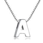 Candyfancy A Initial Necklace 925 Sterling Silver Alphabet Personalize