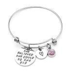 LIUANAN She belived she Could so she did Inspirational Bracelet Expand