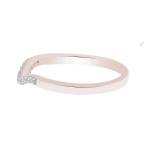 Jewel Zone US White Natural Diamond Accent Curved Wedding Band Ring in