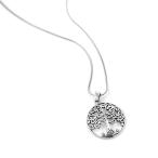 Chuvora Sterling Silver 27 mm Open Filigree Ancient Tree of Life Symbo
